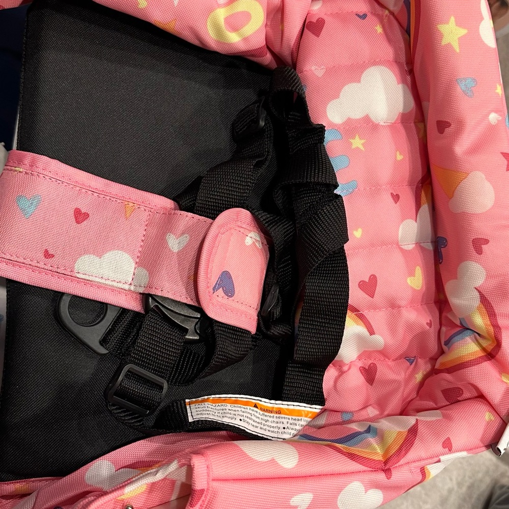 Pink Rainbow Clip-On Hook-On High Chair - Picture 2 of 3